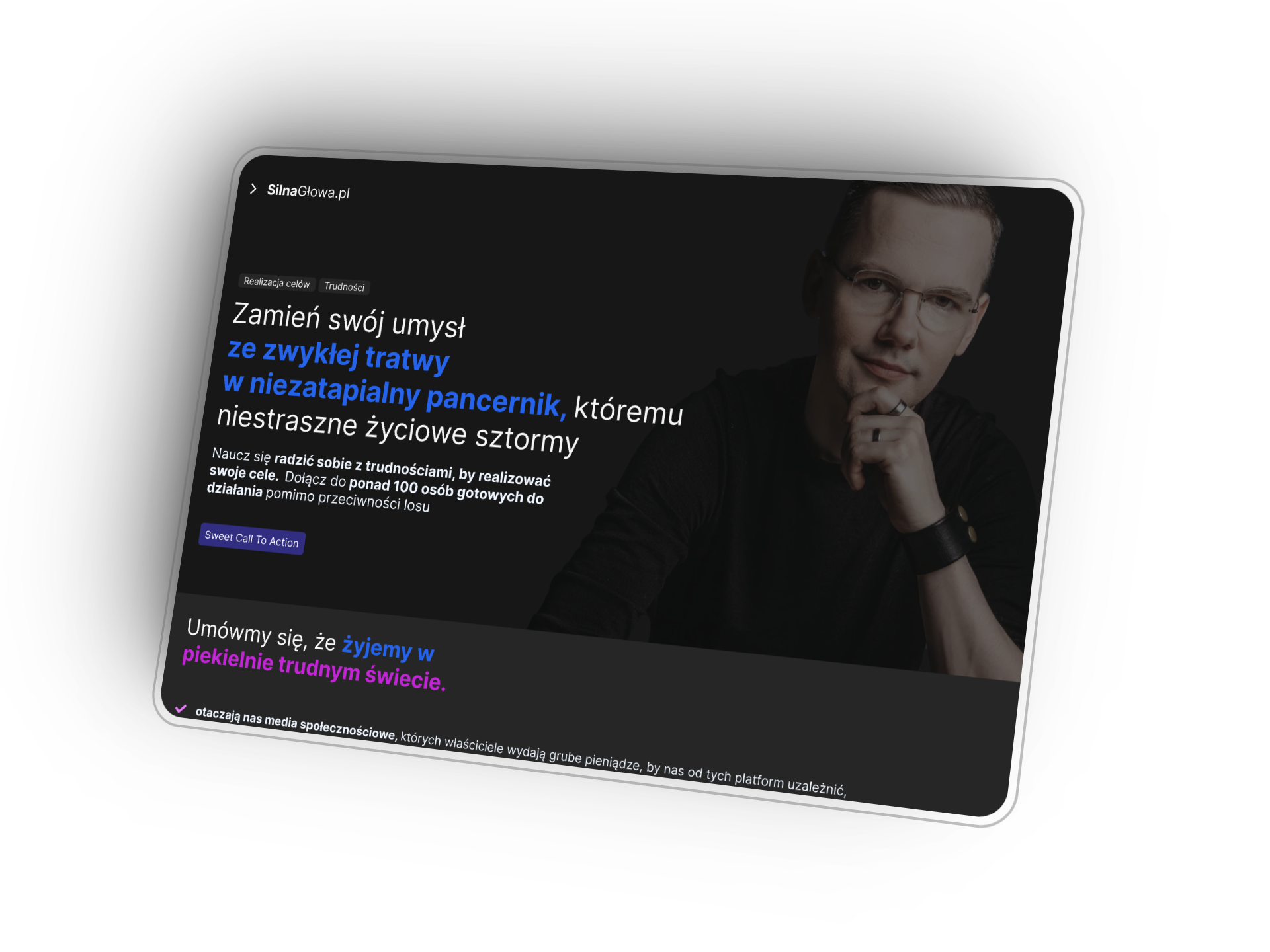 Przykład nowoczesnego projektu strony internetowej